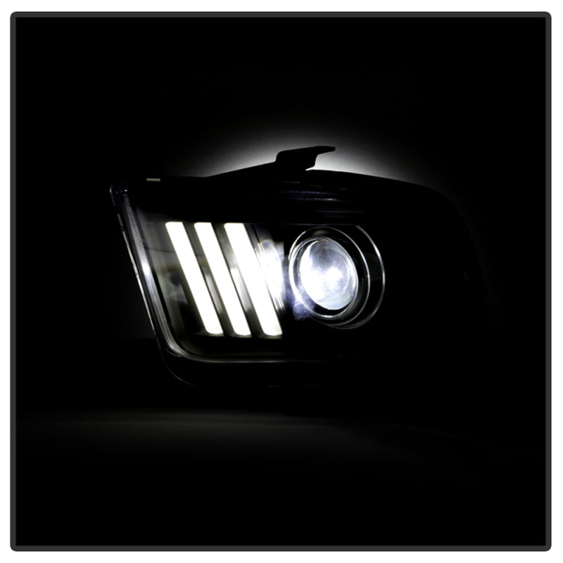 Spyder Ford Mustang 05-08 V2 High-Power LED Headlights - Black PRO-YD-FM05AP-BK SPYDER
