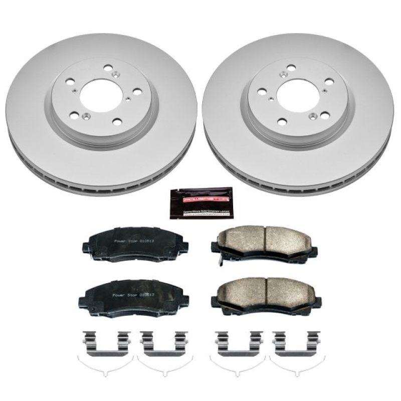 Power Stop 12-14 Honda Ridgeline Front Z17 Evolution Geomet Coated Brake Kit PowerStop