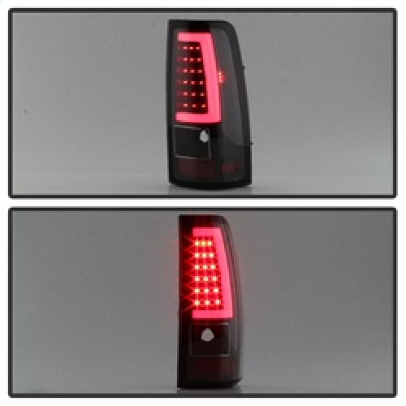 xTune Chevy Silverado 1500/2500/3500 99-02 / Version 3 Tail Lights Black ALT-ON-CS99V3-LBLED-BK SPYDER