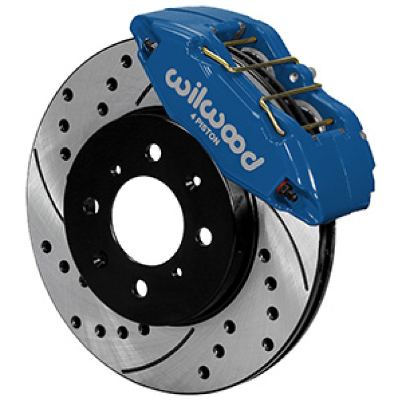 Wilwood DPHA Front Caliper & Rotor Kit Drilled Honda / Acura w/ 262mm OE Rotor - Competition Blue Wilwood