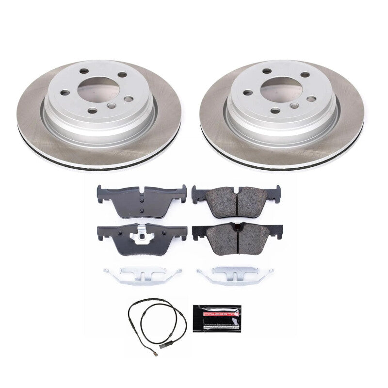 Power Stop 17-20 BMW 430i xDrive Gran Coupe Rear Semi-Coated Rotor Kit