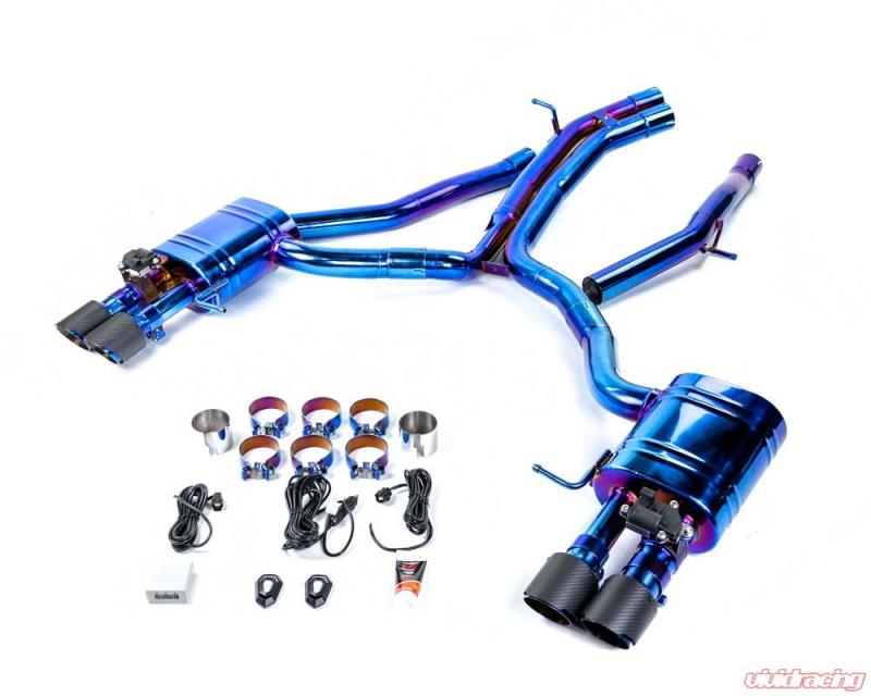 VR Performance Audi B9 RS4 Titanium Valvetronic Exhaust System With Carbon Fiber Tips Vivid Racing
