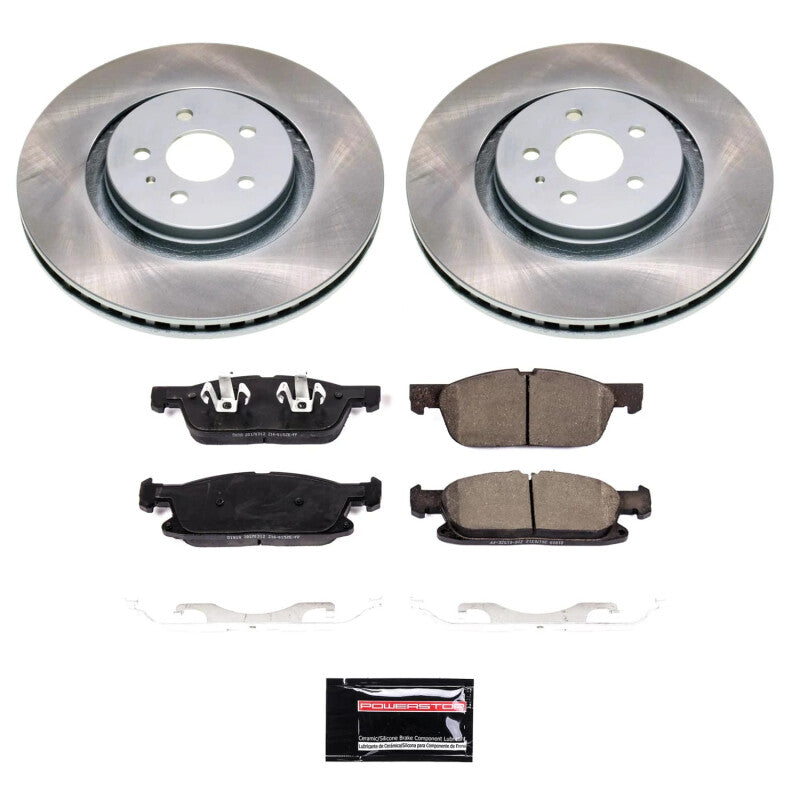 Power Stop 19-21 Lincoln Nautilus Front Semi-Coated Rotor Kit PowerStop
