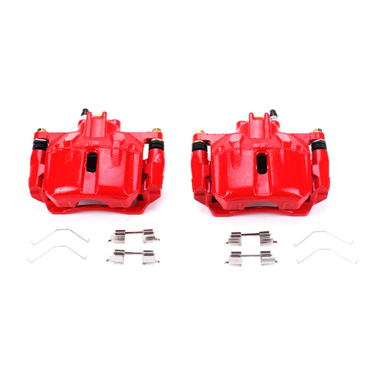Power Stop 12-15 Honda Civic Front Red Calipers w/Brackets - Pair PowerStop