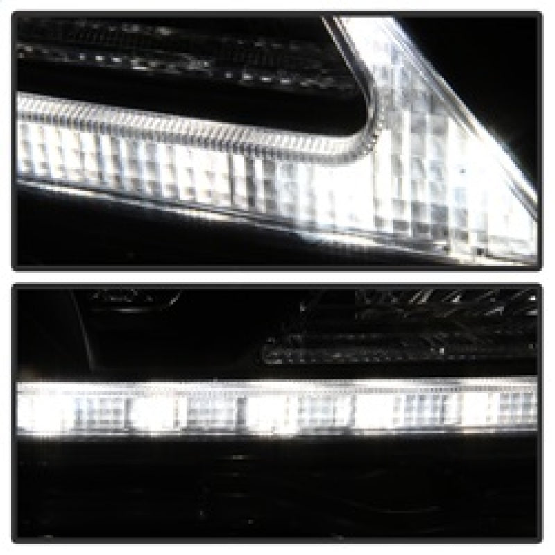 Spyder Toyota Sienna 2011-2014  Projector Headlights - DRL LED - Black PRO-YD-TSEN11-DRL-BK SPYDER