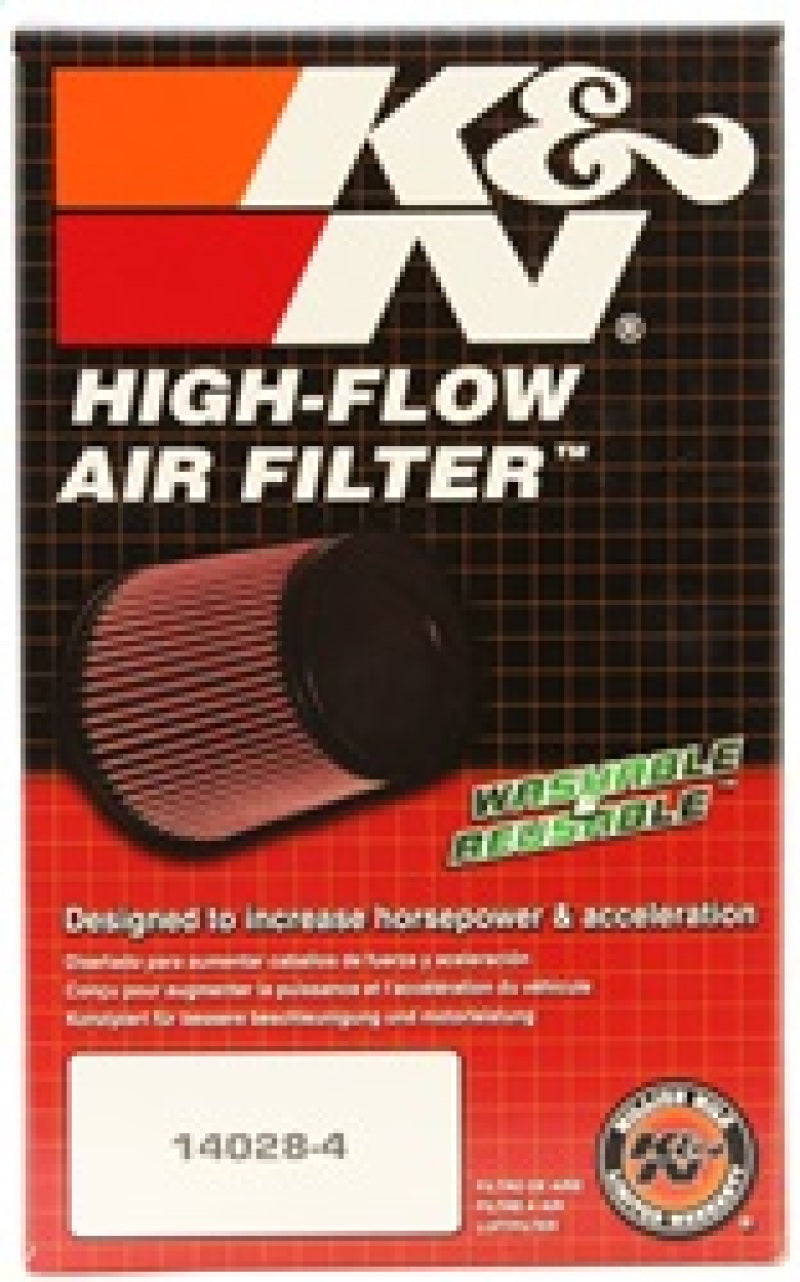 K&N Filter Universal Rubber Filter 3  Flange 4 1/2 Base inch 3 1/2 inch Top 5 3/4 inch Height K&N Engineering