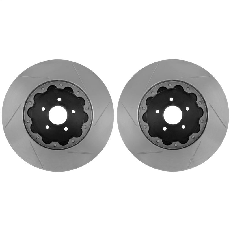 StopTech 07-14 Ford Mustang AeroRotor 2-Piece Slotted Front Rotor (Pair)