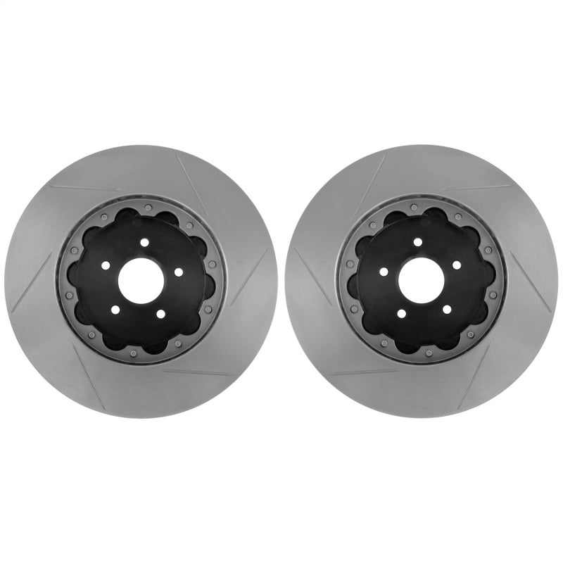 StopTech 08-13 Infiniti G37 AeroRotor Drilled Zinc Coated Front Rotor Pair Stoptech