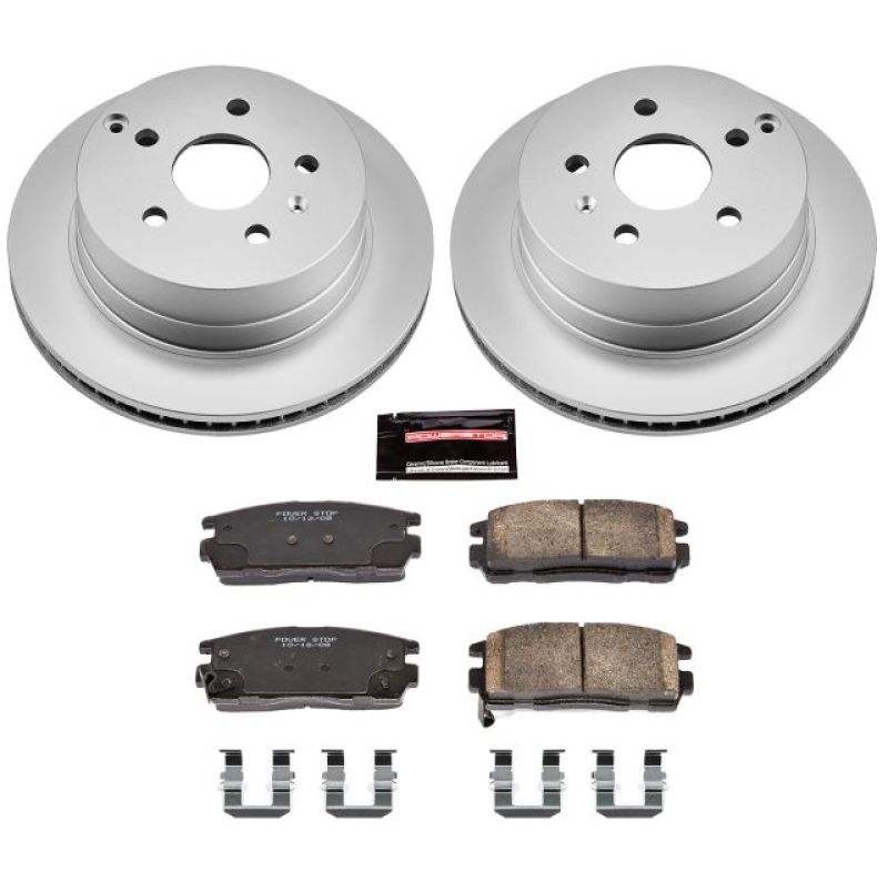 Power Stop 10-17 Chevrolet Equinox Rear Z17 Evolution Geomet Coated Brake Kit PowerStop