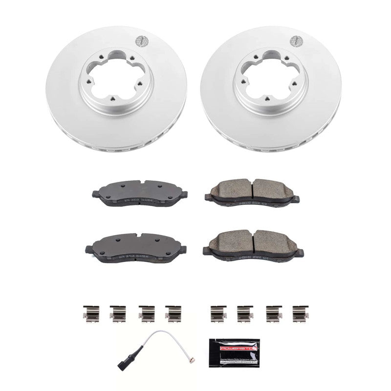 Power Stop 20-22 Ford Transit-350 HD Front Z17 Coated Brake Kit PowerStop