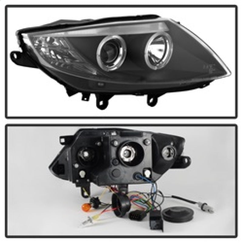 Spyder BMW Z4 03-08 Projector Headlights Xenon/HID Model Only - LED Halo Black PRO-YD-BMWZ403-HID-BK SPYDER