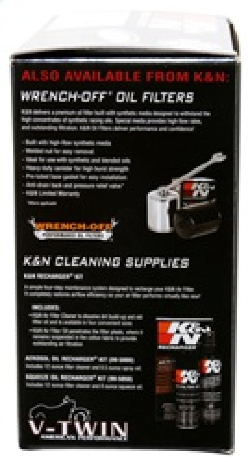 K&N Replacement Unique Air Filter 6.625in L x 4.75in W x 1.625in H with 1 Flange for Harley Davidson K&N Engineering