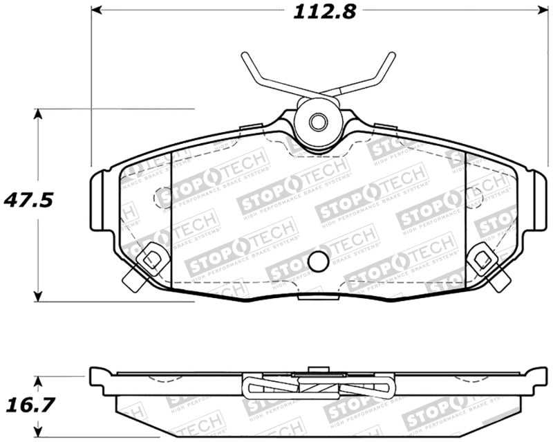 StopTech Premium Ceramic Rear Brake Pads - 308.15620