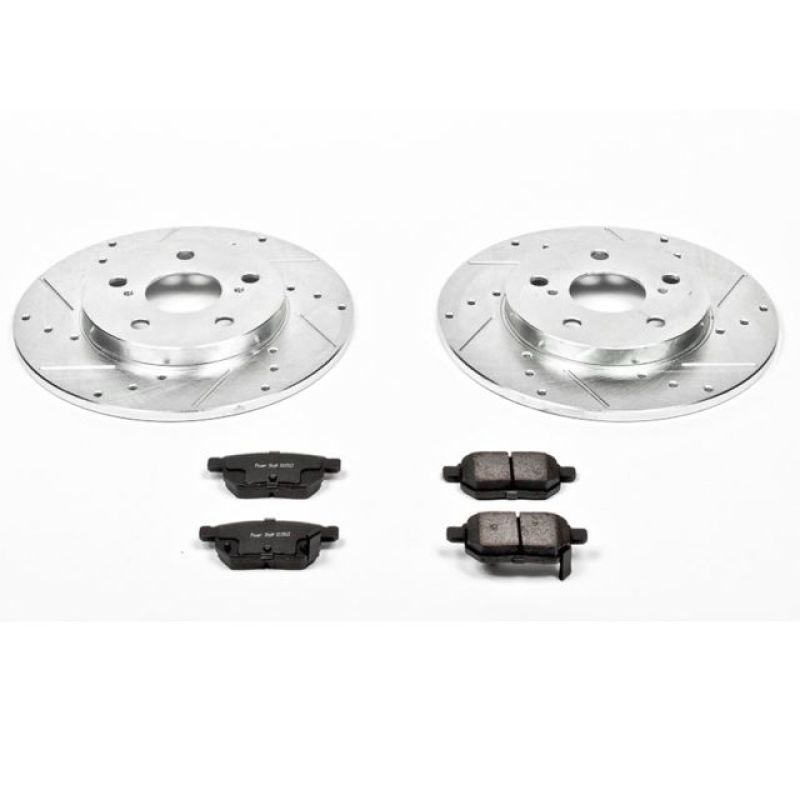Power Stop 09-10 Pontiac Vibe Rear Z23 Evolution Sport Brake Kit PowerStop