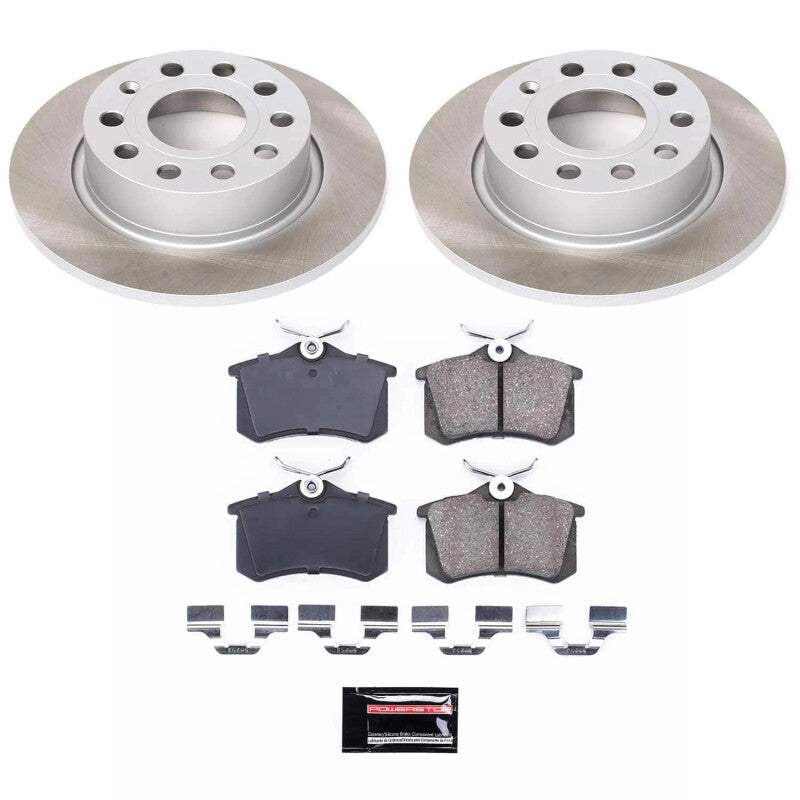 Power Stop 12-18 Volkswagen Jetta Rear Semi-Coated Rotor Kit PowerStop