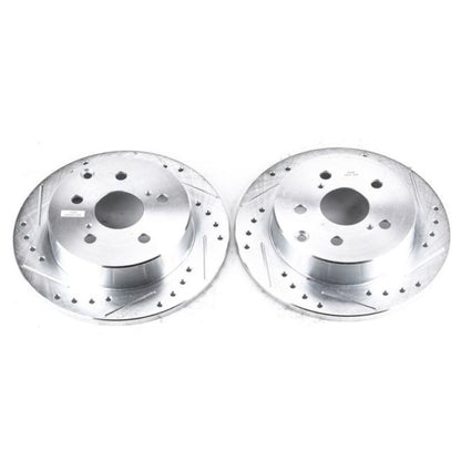 Power Stop 10-12 Lexus HS250h Rear Evolution Drilled & Slotted Rotors - Pair PowerStop