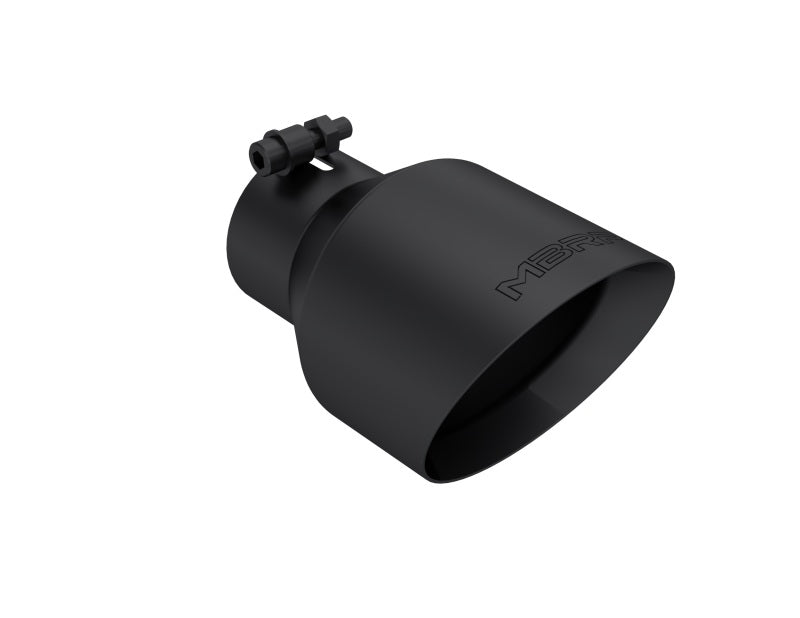 MBRP Universal 3in Hex Tip 5in Inlet 8in Length Dual Wall Exhaust Tip - Black Coated MBRP