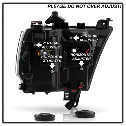 Spyder Dodge Ram 19-20 Halogen Model Projector Headlights Chrome PRO-YD-DR19HALSI-SEQ-C SPYDER