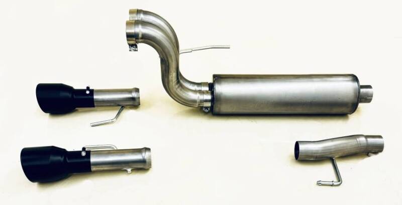 Gibson 2024 Ford F150 5.0L Black Elite Stainless Steel Split Rear Exhaust Gibson