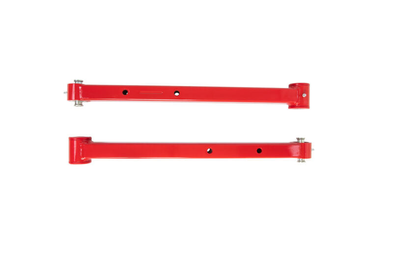 UMI 78-96 GM B-Body Boxed Extended Length Lower Control Arms w/Poly Bushings - Red