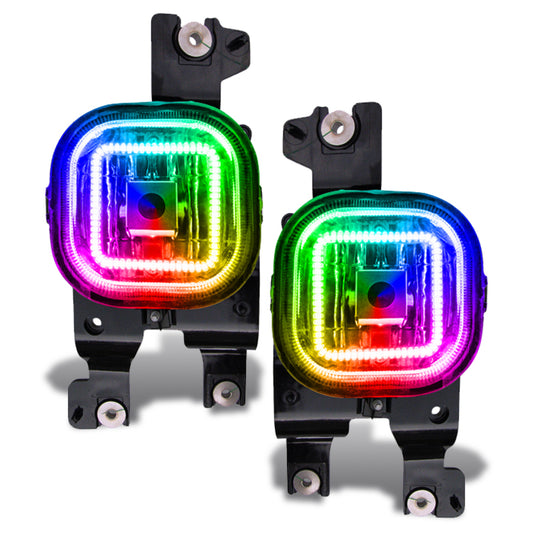 Oracle Ford Superduty 08-10 LED Fog Light Halo Kit - ColorSHIFT w/o Controller