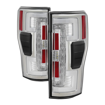 Spyder 17-18 Ford F-250 SD (w/Blind Spot Sensor) LED Tail Lights - Chrm (ALT-YD-FS17BS-LED-C) SPYDER