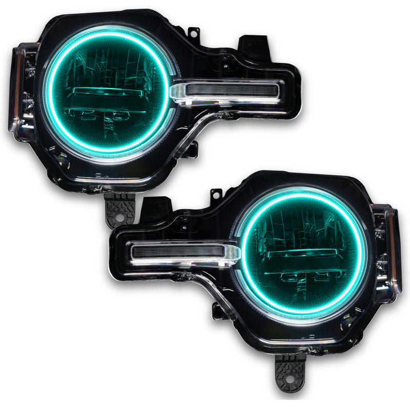 Oracle 2021 Ford Bronco Base Headlight LED Halo Kit - ColorSHIFT - w/ Simple Controller ORACLE Lighting
