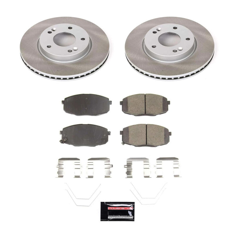 Power Stop 18-22 Hyundai Kona Front Semi-Coated Rotor Kit PowerStop