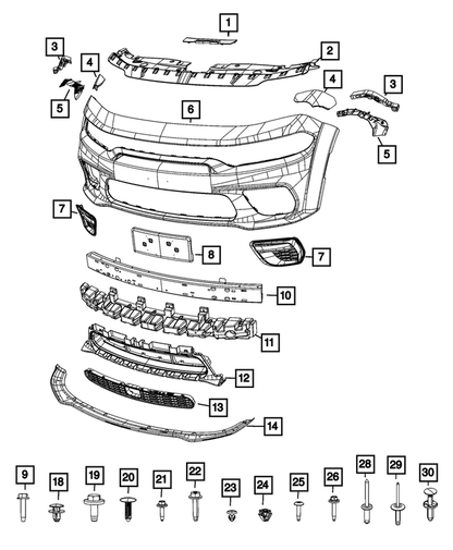 OEM Mopar Rivet (68051424AA) X1