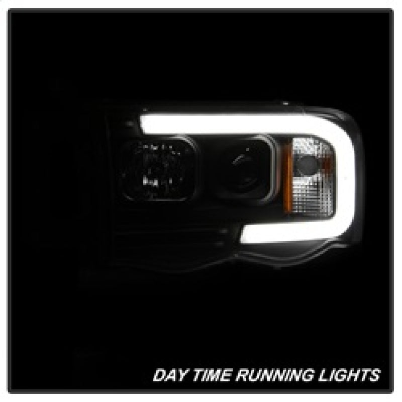 Spyder 02-05 Dodge Ram 1500 Light Bar Projector Headlights - Black (PRO-YD-DR02V2-LB-BK) SPYDER