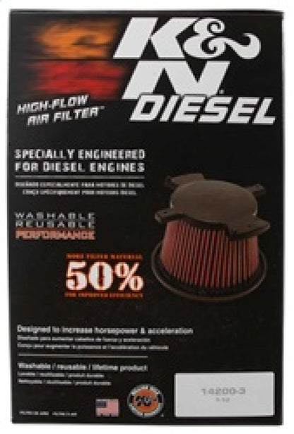 K&N 2017 Ford F250 Super Duty V8-6.7L DSL Replacement Drop In Air Filter K&N Engineering