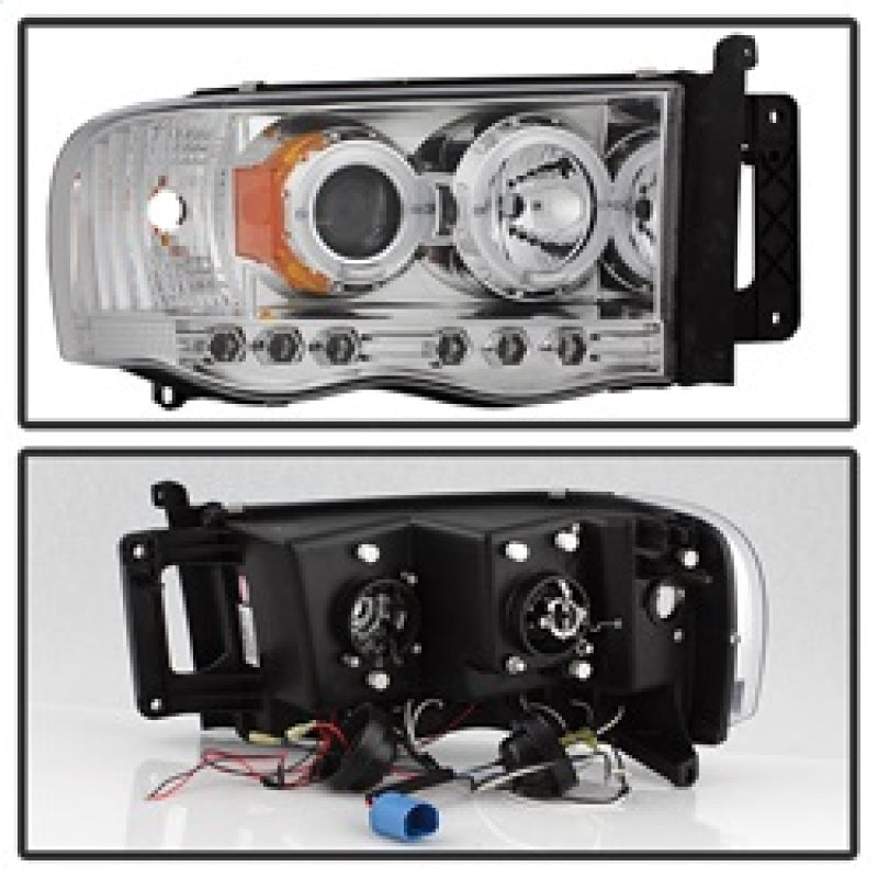 Spyder Dodge Ram 1500 02-05/Ram 2500 03-05 Projector Headlights LED Halo LED Chrm PRO-YD-DR02-HL-C SPYDER