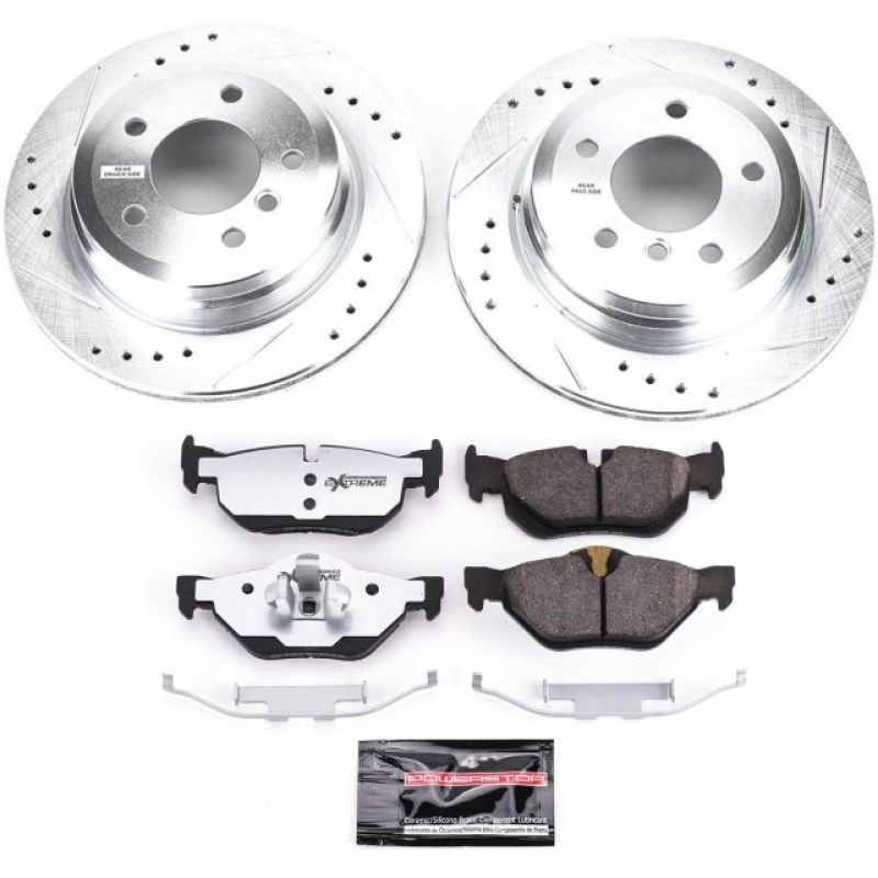 Power Stop 07-10 BMW 328i Rear Z26 Street Warrior Brake Kit PowerStop