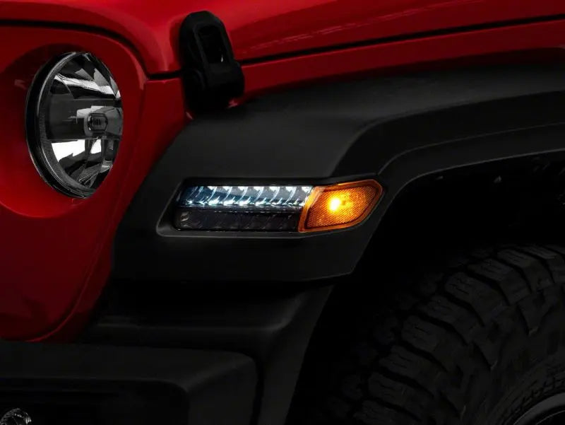 Raxiom 18-23 Jeep Wrangler JL Sport Axial Series SEQL LED Parking/Turn Signal Lights- Smoked Raxiom