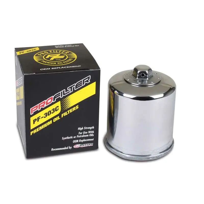 ProFilter Honda/Kawasaki/Polaris/Yamaha Spin-On Chrome Various Performance Oil Filter ProFilter