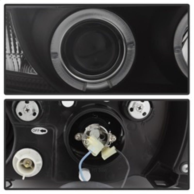 Spyder BMW Z3 96-02 Projector Headlights LED Halo Black High H1 Low H1 PRO-YD-BMWZ396-HL-BK SPYDER