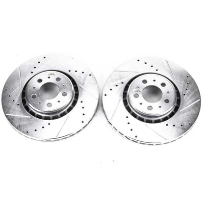 Power Stop 03-14 Volvo XC90 Front Evolution Drilled & Slotted Rotors - Pair PowerStop