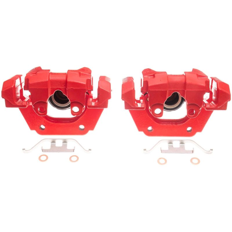 Power Stop 10-15 BMW 550i GT Rear Red Calipers - Pair PowerStop