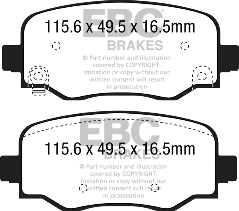 EBC Ultimax2 Rear Brake Pads - UD1809