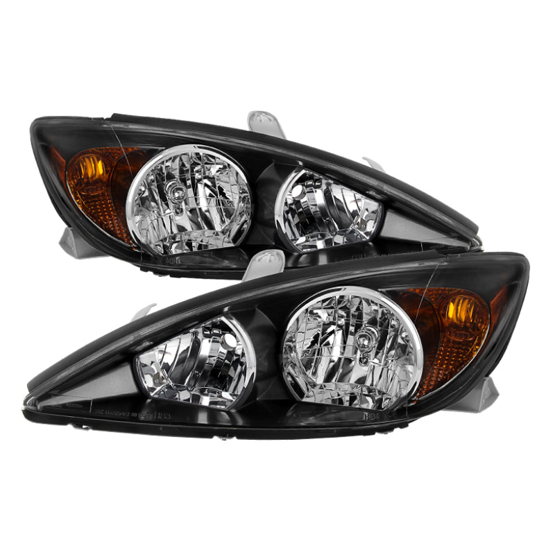 Xtune Toyota Camry 2002-2004 OEM Style Headlights -Black HD-JH-TCAM02-AM-BK SPYDER