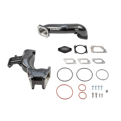 Wehrli 11-16 Chevrolet 6.6L LML Duramax High Flow Y-Bridge Kit - Cat Yellow - WCF100165-CAT