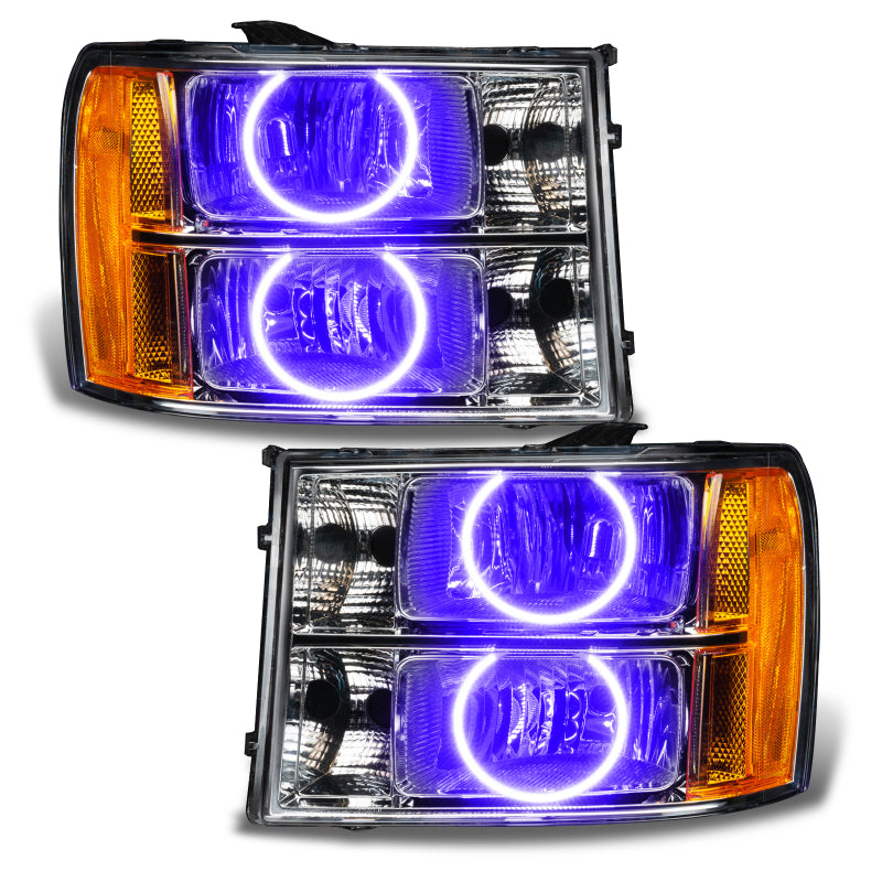 Oracle Lighting 07-13 GMC Sierra Pre-Assembled LED Halo Headlights -UV/Purple SEE WARRANTY