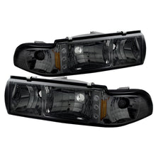 Load image into Gallery viewer, Xtune Chevy Caprice 91-96 / Impala 91-96 1Pc LED Crystal Headlights Smoke HD-ON-CCP91-1PC-LED-SM SPYDER