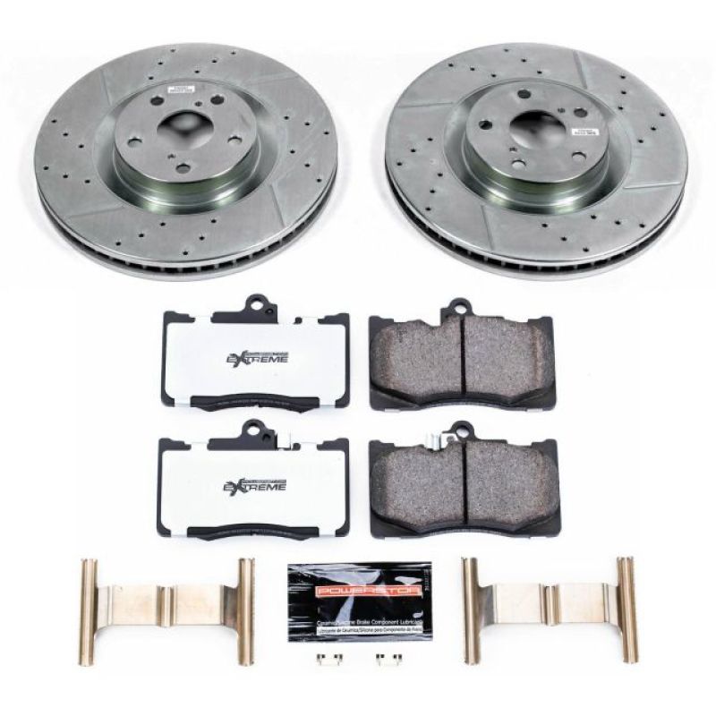 Power Stop 13-19 Lexus GS350 Front Z26 Street Warrior Brake Kit PowerStop