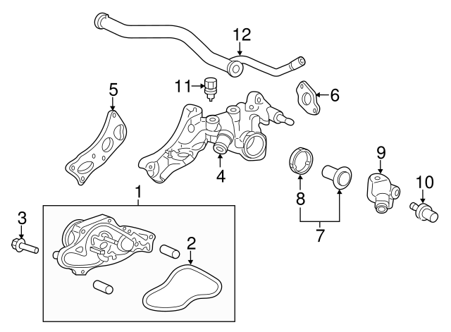 Genuine OEM Honda/Acura Engine Coolant Thermostat Assembly (19301-P8E-A10) X1