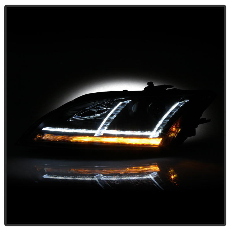 Spyder 08-15 Audi TT (HID Model Only) Projector Headlights - Sequential Signal - Black SPYDER