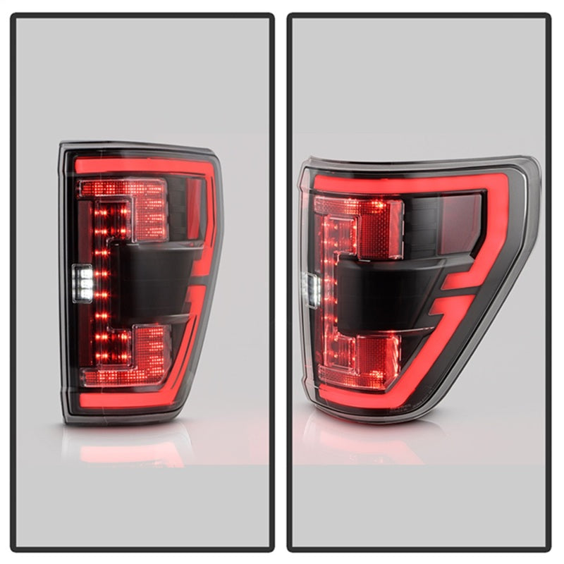 Spyder 21-23 Ford F150 (Halogen w/ Blind Spot) Full LED Tail Lights - Black (ALT-YD-FF15021HALBS-BK) SPYDER