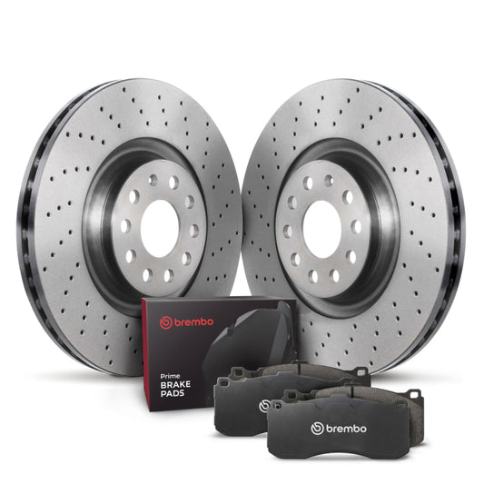 Brembo OE 15-20 Audi A3 Quattro/S3/15-19 Golf R/15-21 GTI/19-21 Jetta Front Disc Brake Kit Brembo OE