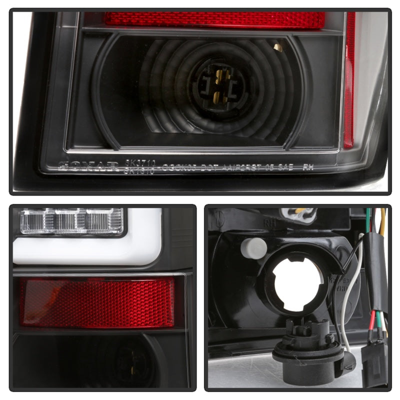 Spyder Jeep Grand Cherokee 05-06 Version 2 Light Bar LED Tail Lights - Black SPYDER