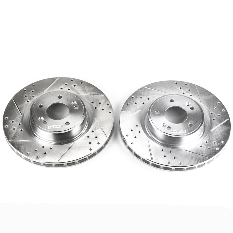 Power Stop 10-16 Hyundai Genesis Coupe Front Evolution Drilled & Slotted Rotors - Pair PowerStop